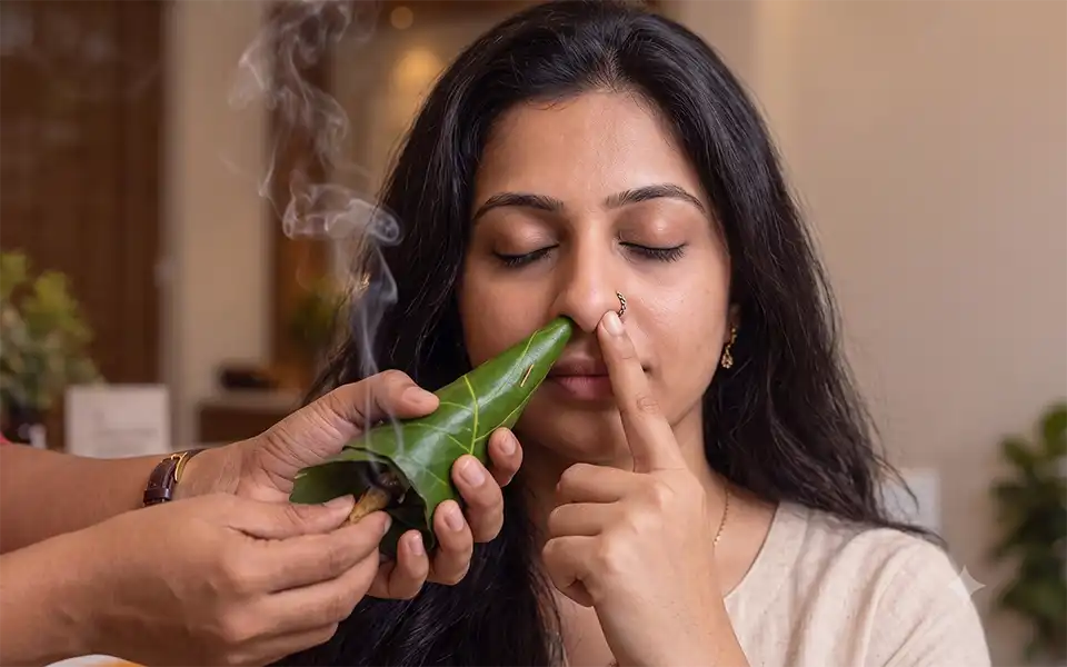 Dhoomapanam at Swasthya Ayurveda, Thottada, Kannur