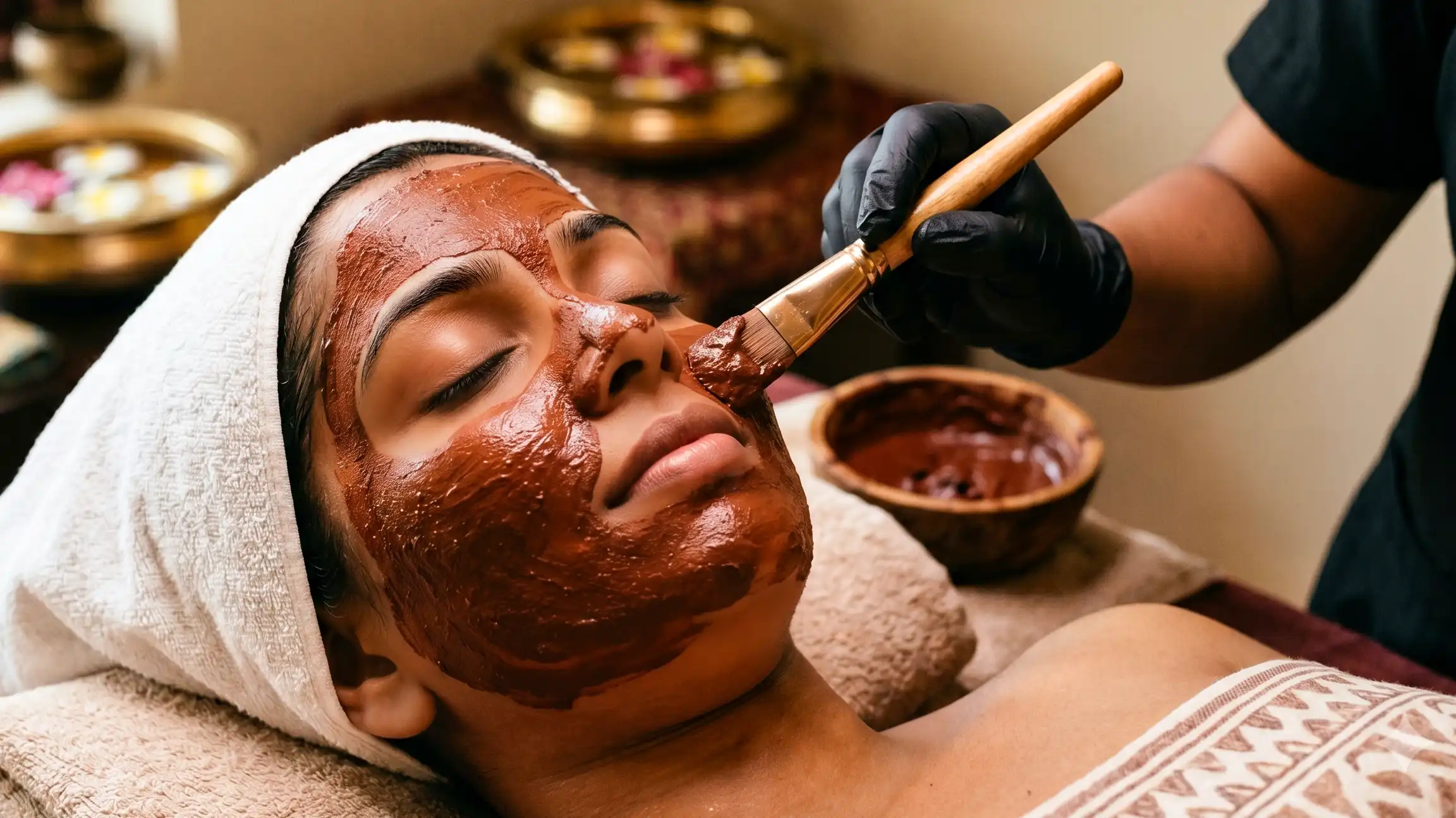 Mukhalepam at Swasthya Ayurveda, Thottada, Kannur