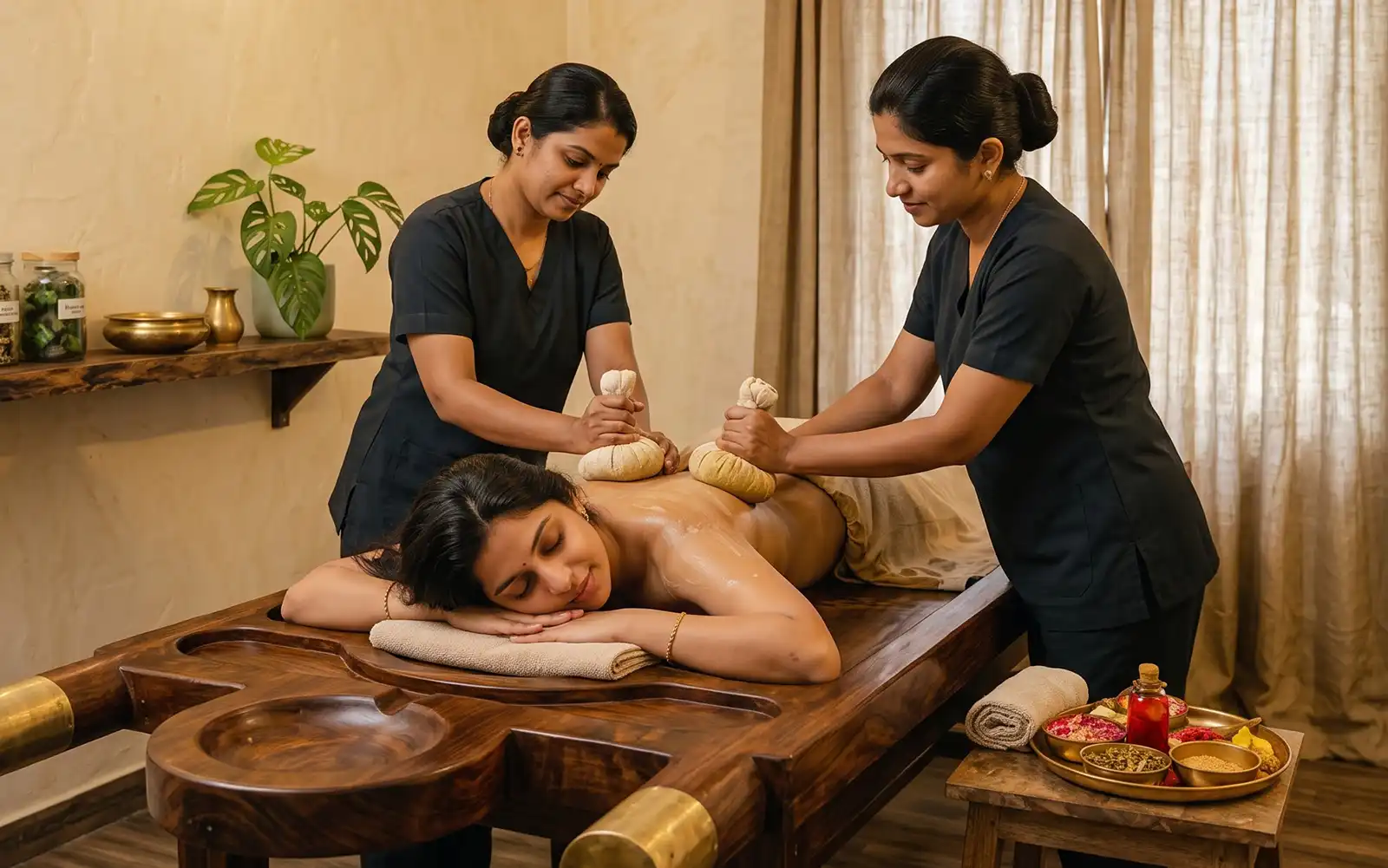 Njavara Deep Renewal skin care massage at Swasthya Ayurveda, Kannur